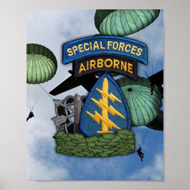 Poster forces spéciales berets verts sf sfg (Devant)