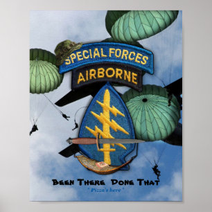 Poster forces spéciales green berets sf lrrp lrps recon