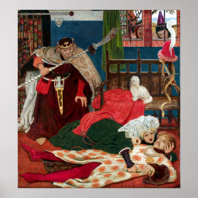 Poster Ford Madox Mort Brown de Sir Tristram (Devant)