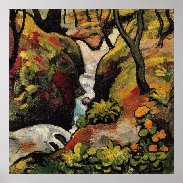 Poster Forest Brook par August Macke Expressionnisme Vint (Devant)