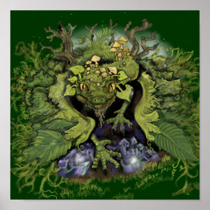 Poster Forest Foliing~Dragon Art Imprimer