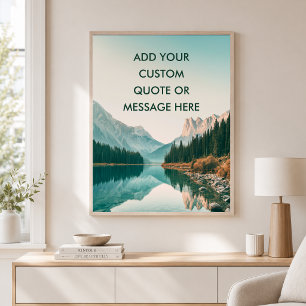 Poster Forest Lake - Créez Votre Propre Motivation 