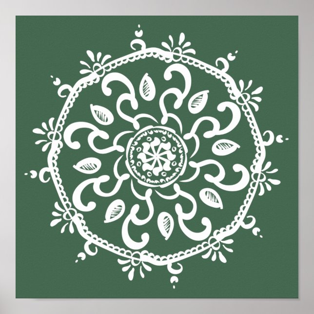 Poster Forest Mandala (Devant)