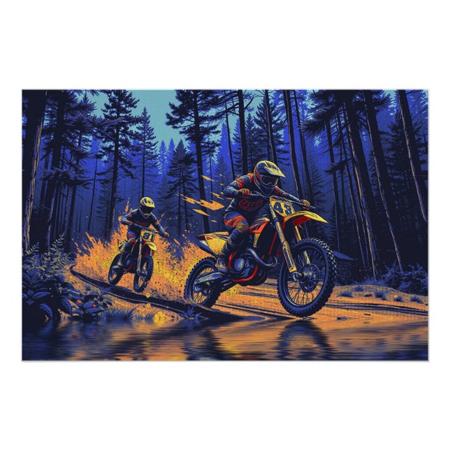 Poster Forest Ride - Motocross Racers (Devant)