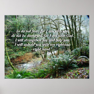 Poster Forest River Isaiah 41:10 Print