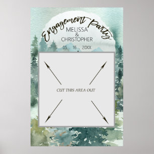Poster Forest Wonder Rustic Engagement Party Photo Booth