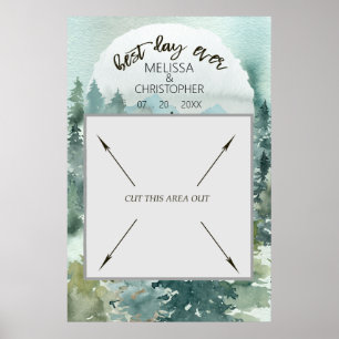 Poster Forest Wonder Rustic Wedding Day Photo Booth