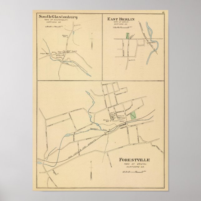 Poster Forestville, S Glastonbury, E Berlin (Devant)