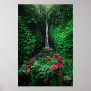 Poster Forêt Cascades Leke Leke Waterfalls à Bali