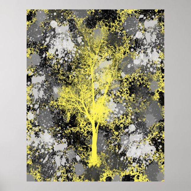Poster Forêt chic Abstraite (Devant)