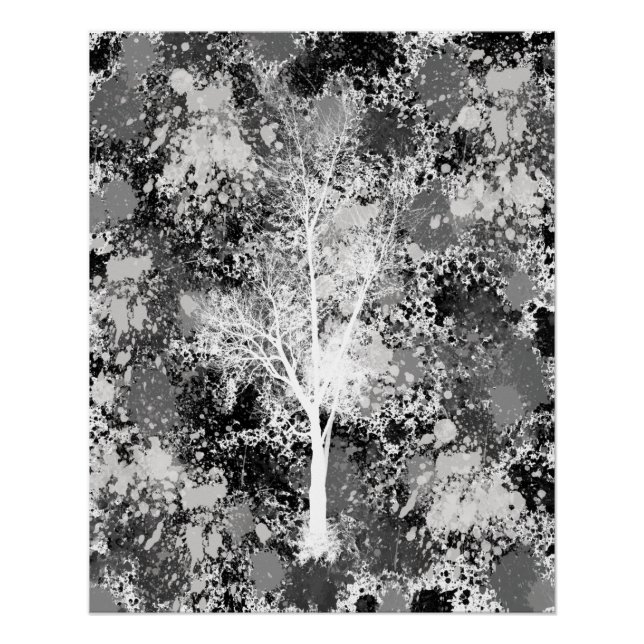 Poster Forêt Chic Abstraite (Devant)