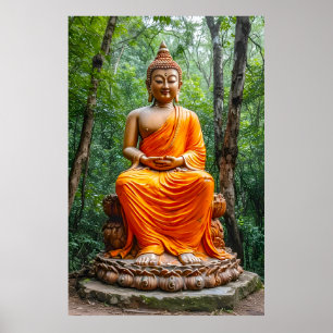 Poster Forêt de calme : le sanctuaire du Bouddha