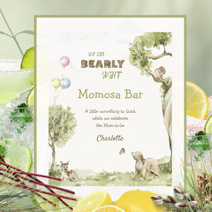 Poster Forêt de contes Maman Ours Bar à peine attendre