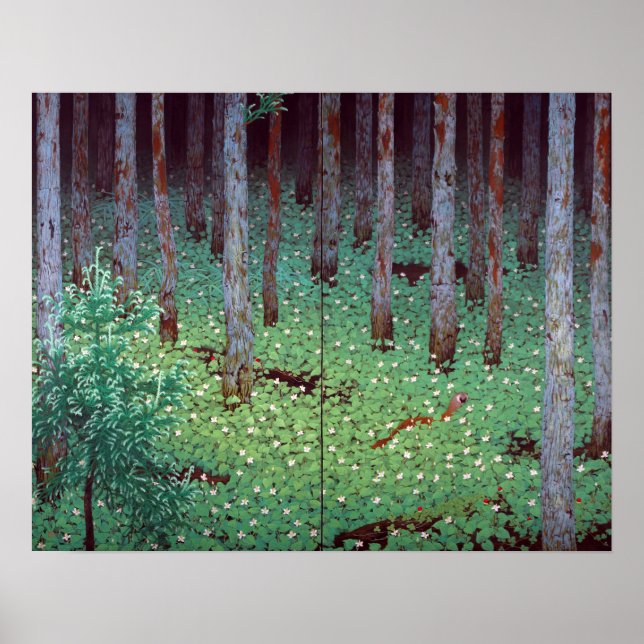 Poster Forêt de Katayama Bokuyo Mori (Devant)