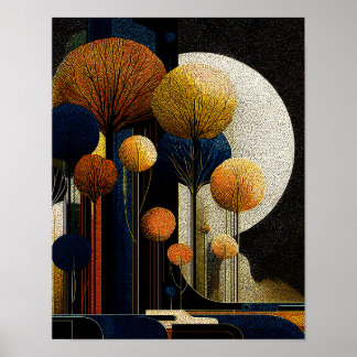 Poster Forêt de minuit #5 - 4x5 Téléchargement numérique