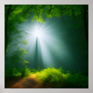 Poster Forêt de Sunrise