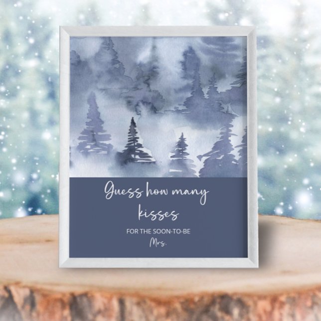 Poster Forêt devinez combien de baisers jeu de nage (Créateur téléchargé)