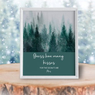 Poster Forêt devinez combien de baisers jeu de nage