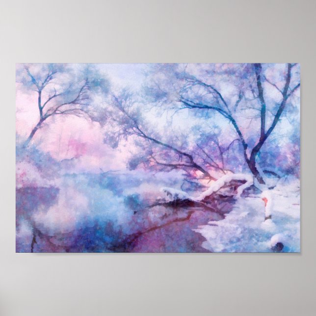 Poster Forêt d'hiver (Devant)