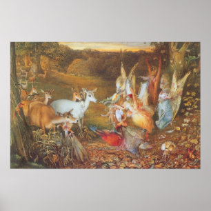 Poster Forêt enchantée par l'artiste John Anster Fitzgera