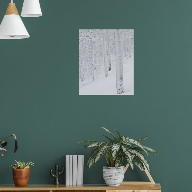 Poster Forêt enneigée paradis hivernal (Salon 1)