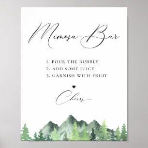 Poster Forêt forestière Mimosa Bar