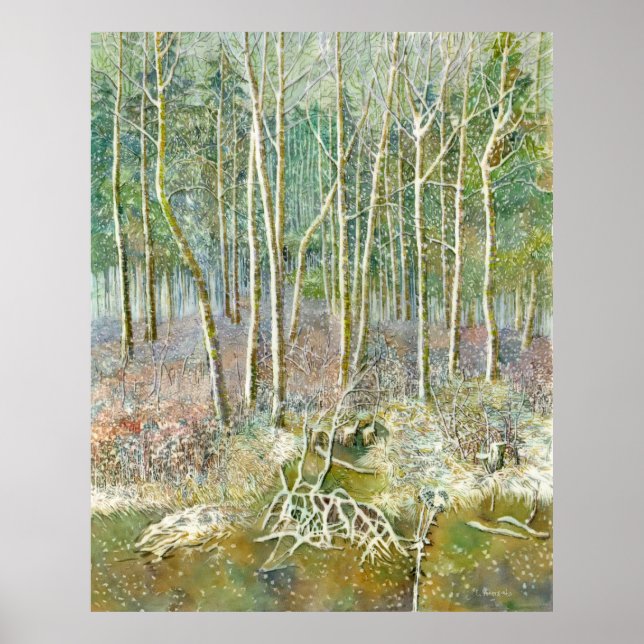Poster forêt hivernale (Devant)