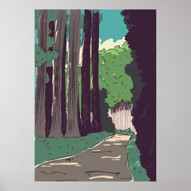 Poster Forêt japonaise (Devant)