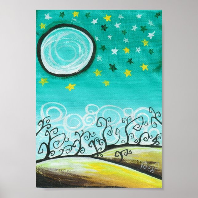 Poster Forêt la nuit (Devant)