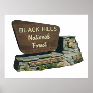 Poster Forêt nationale de Black Hills