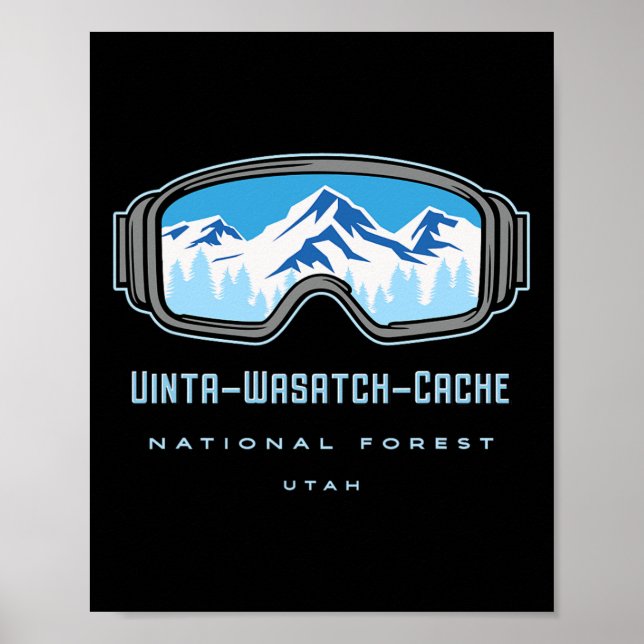 Poster Forêt nationale de Uinta-wasatch-cache Utah Neige  (Devant)