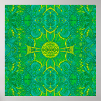 Forêt papillon Bohème Arabesque Mandala Vert