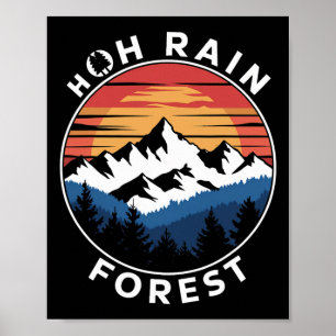Poster Forêt pluviale de Hoh Forêt tropicale Parc nationa