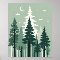Forêt Silhouette tranquille