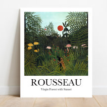 Forêt vierge au coucher du soleil par Henri Rousse