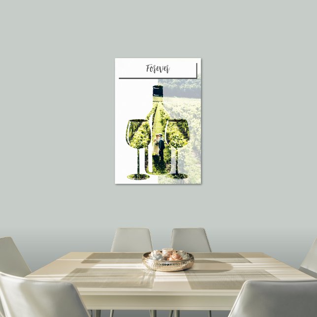 Poster Forever Love in the Vineyard, Stencil Photo person (Forever Love in the Vineyard, Stencil Custom Photo Poster)