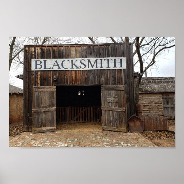 Poster Forgeron du 19e siècle à Buffalo Gap, Texas (Devant)