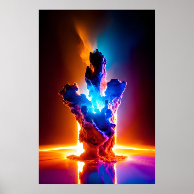 Poster Formation cosmique Nebula Galaxies brillantes (Devant)