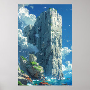 Poster Formation de Rocher Majestic au coeur de l'océan