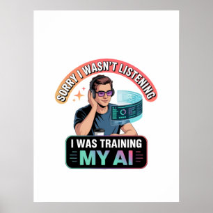 Poster Formation Mon AI amusant Citation d'intelligence a