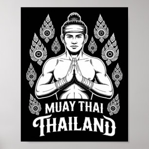 Poster Formation Vintage de Muay Thai Thaïlande