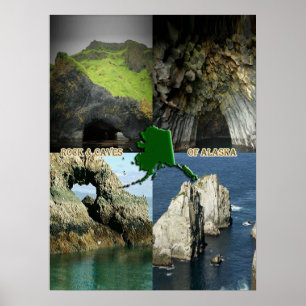 Poster Formations et grottes rocheuses en Alaska Collage