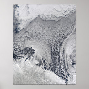 Poster Formations peu communes de nuage au-dessus de la