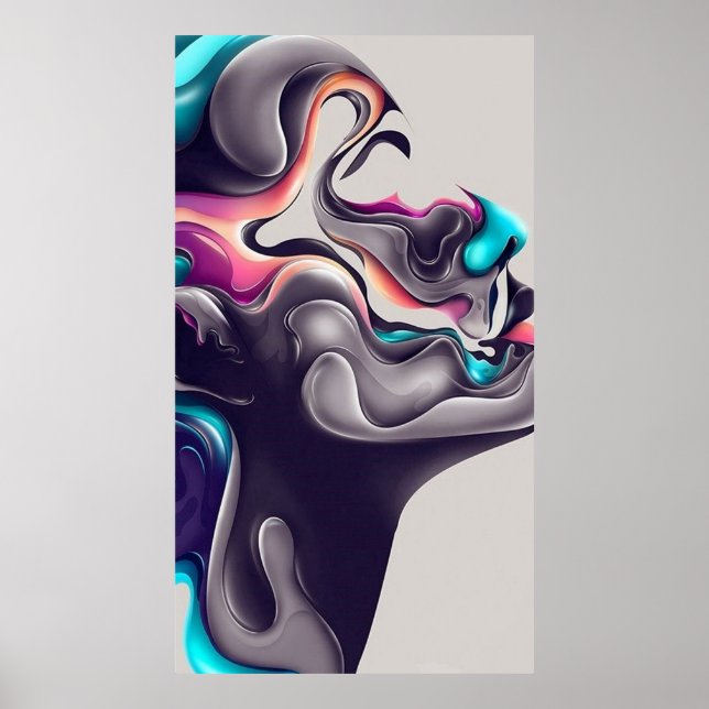 Poster Forme d'art classique abstrait (Devant)
