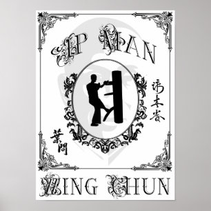 Poster Forme en bois - Ip Man Wing Chun