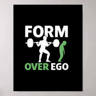 Poster Forme Sur Ego Gym Poids Bodybuilding Conception