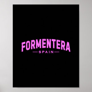 Poster Formentera Espagne Îles Baléares Vacances Été