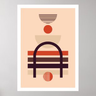 Poster Formes art-géométriques modernes composition 2