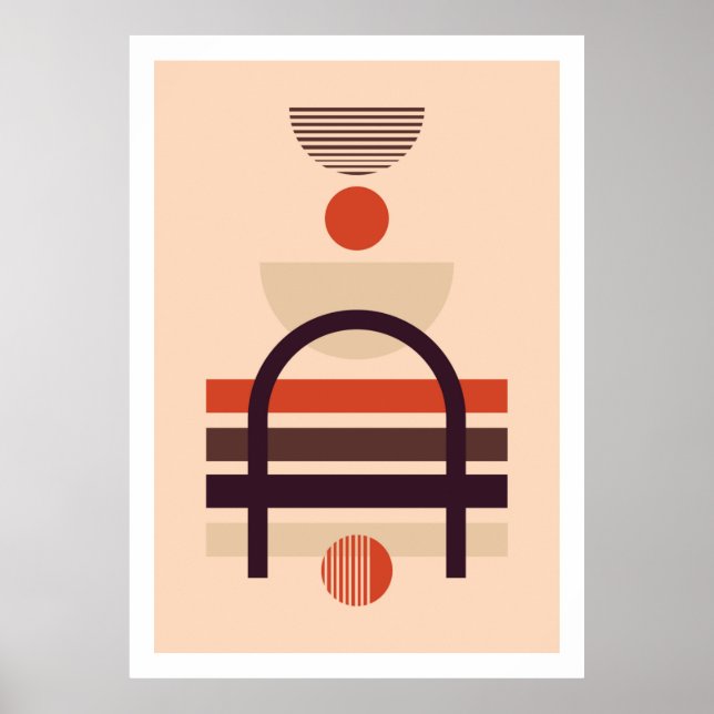 Poster Formes art-géométriques modernes composition 2 (Devant)
