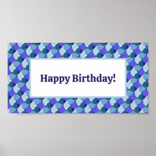 Poster Formes bleues Anniversaire